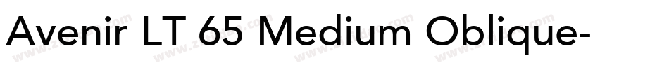 Avenir LT 65 Medium Oblique字体转换
